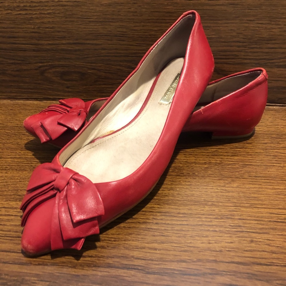 Louise Et Cie Red Leather Flat Size 6.5
